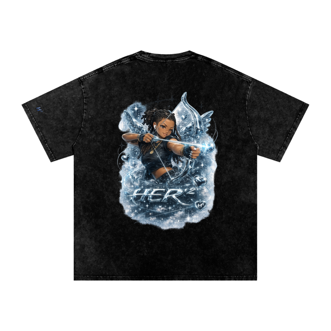 Snow Washed Oversized Cotton T-Shirt